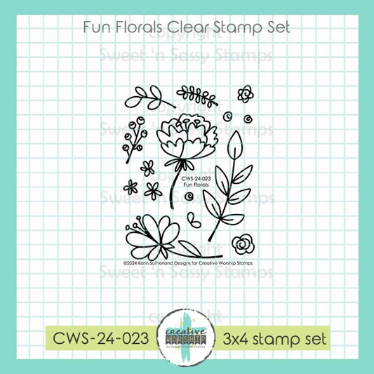 Fun Florals Clear Stamp Set