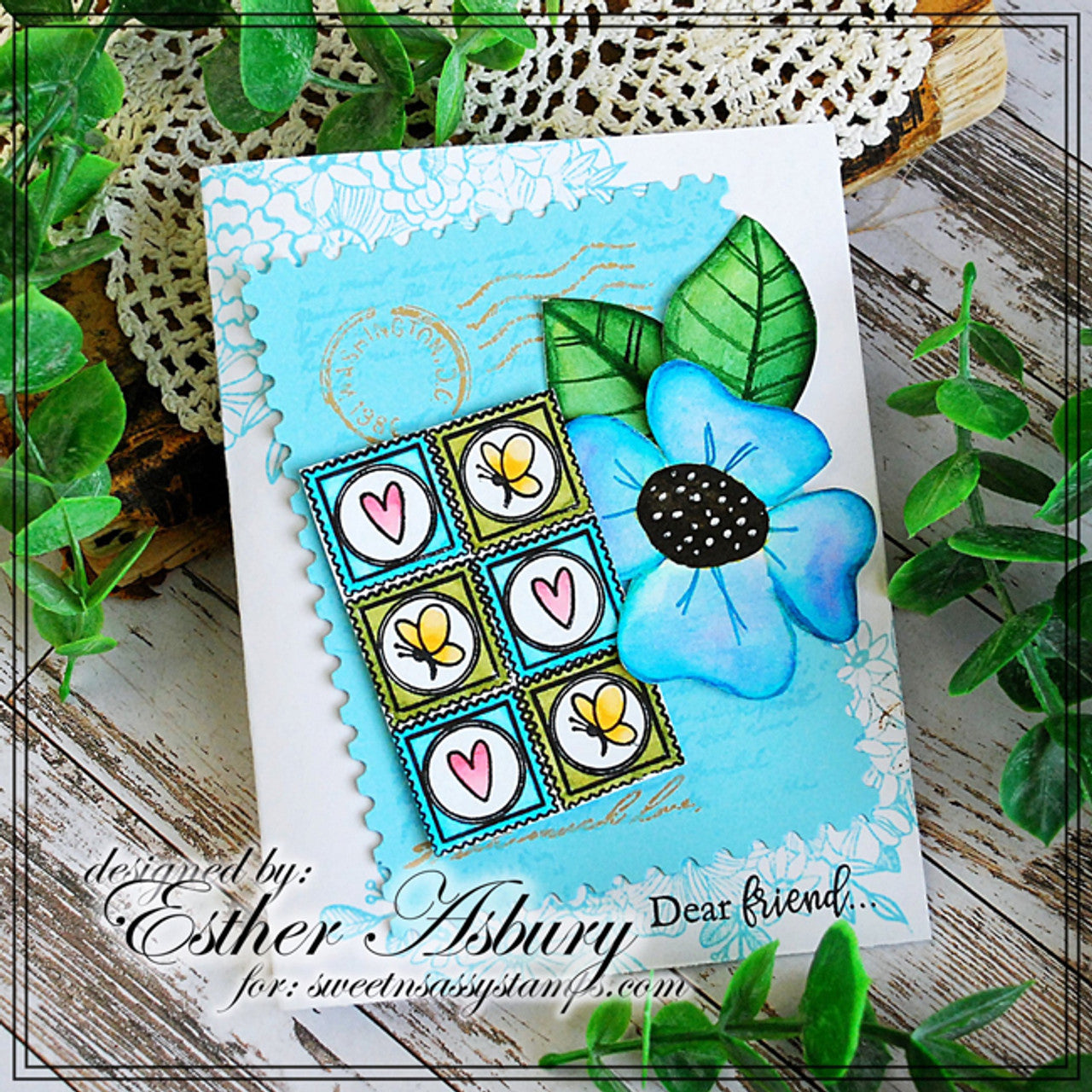 Scribble Flowers Clear Stamp Set