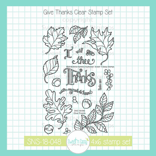 Give Thanks Clear Stamp Set