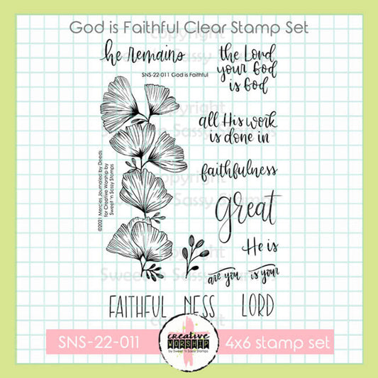 God is Faithful Clear Stamp Set