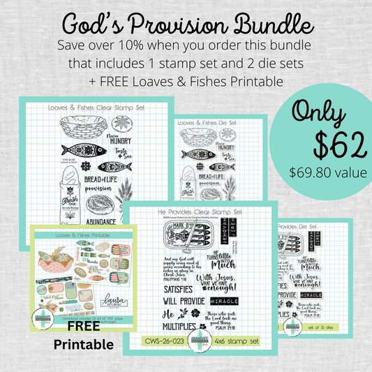 God's Provision Stamp & Die Bundle with FREE Printable