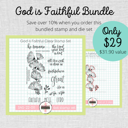 God is Faithful Stamp & Die Bundle