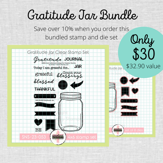 Gratitude Jar Stamp & Die Bundle