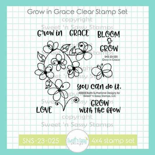 Grow in Grace Clear Stamp Set