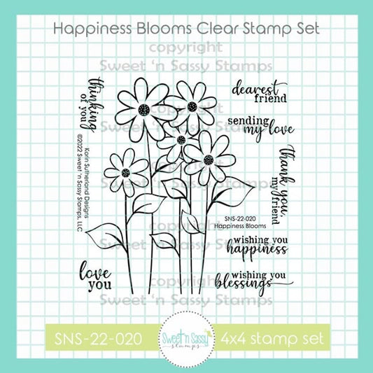 Happiness Blooms Clear Stamp Set