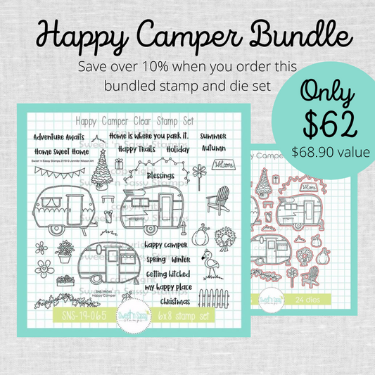 Happy Camper Stamp & Die Bundle