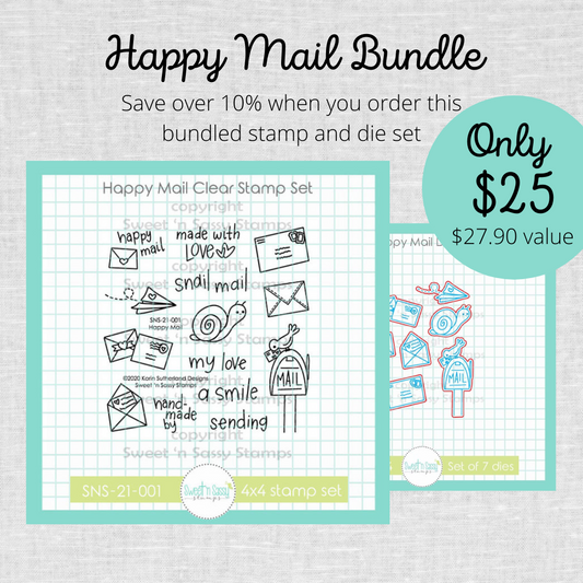 Happy Mail Stamp & Die Bundle