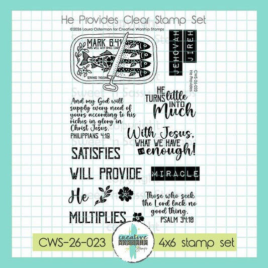 PREORDER He Provides Clear Stamp Set