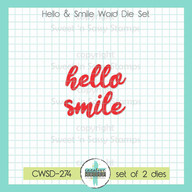 Hello & Smile Word Die Set