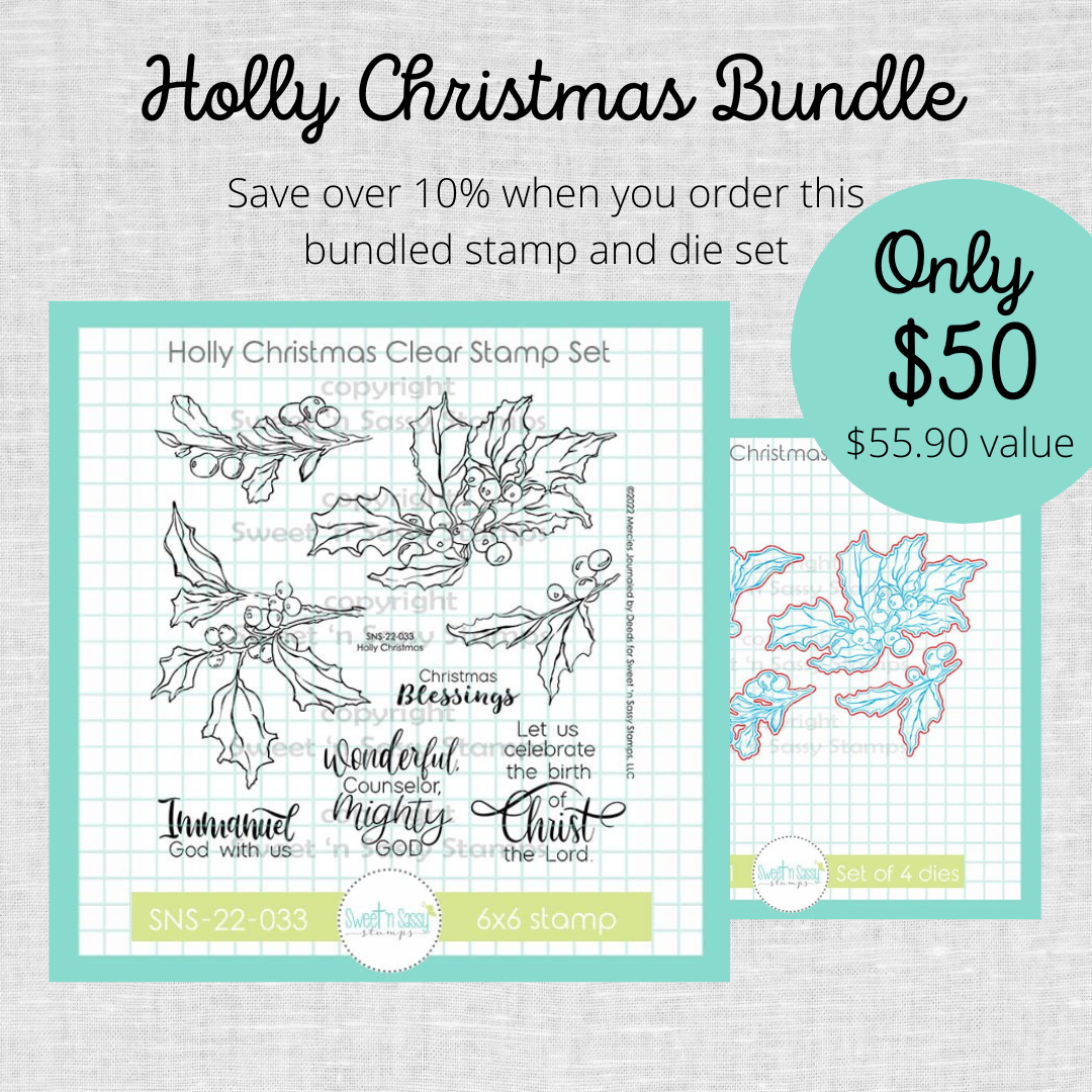 Holly Christmas Stamp & Die Bundle