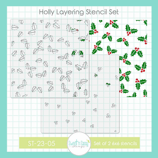 Holly Layering Stencil Set