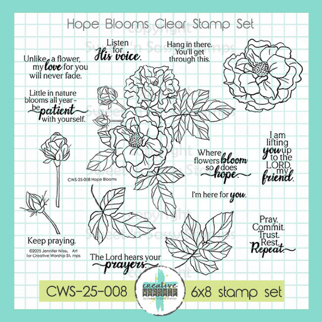 Hope Blooms Clear Stamp Set