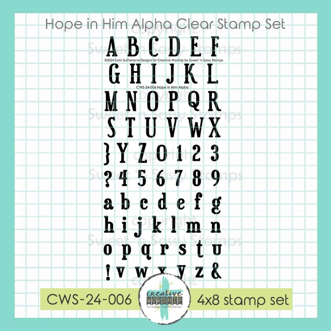 Hope in Him Alpha Clear Stamp Set