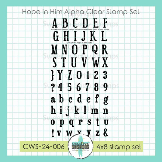 Hope in Him Alpha Clear Stamp Set