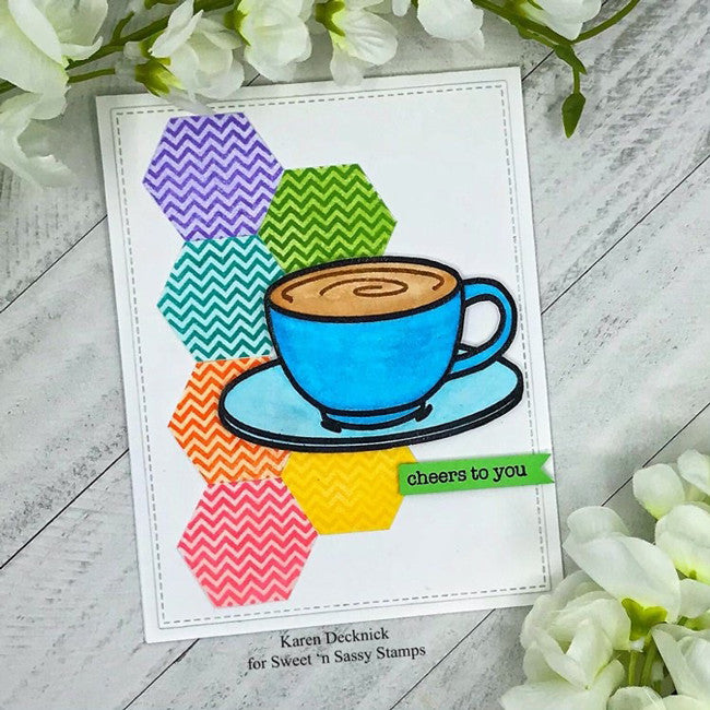 Cheerful Hexies Clear Stamp Set