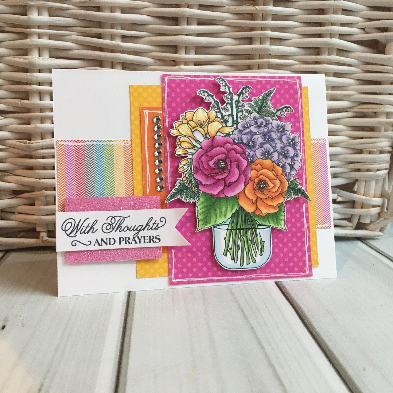 Mason Jar Bouquet Clear Stamp Set