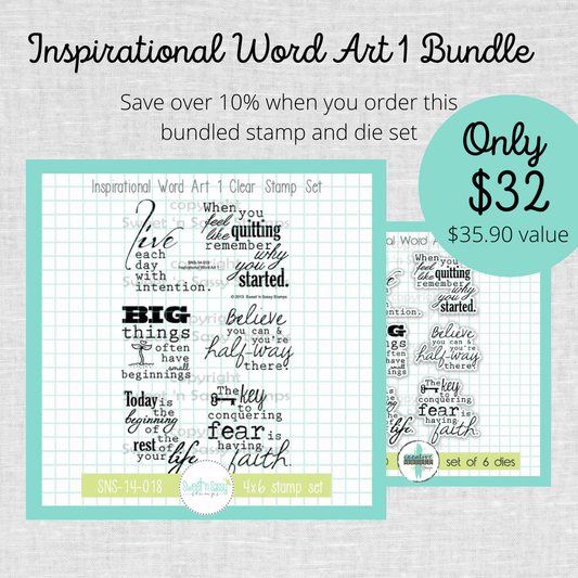 Inspirational Word Art 1 Stamp & Die Bundle