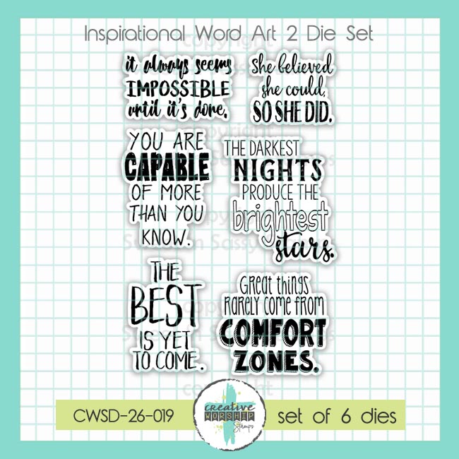 Inspirational Word Art 2 Die Set
