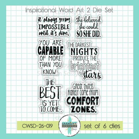 Inspirational Word Art 2 Die Set