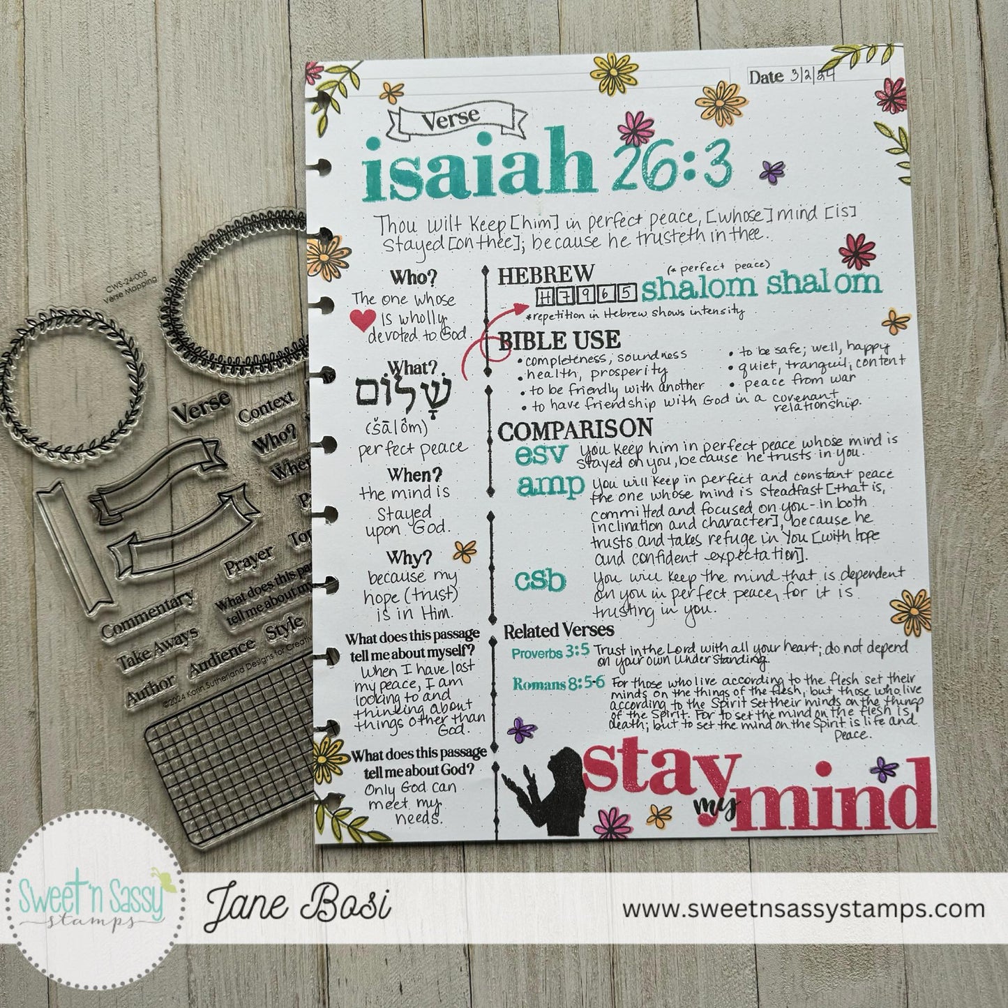 Hebrew Alpha Clear Stamp Set