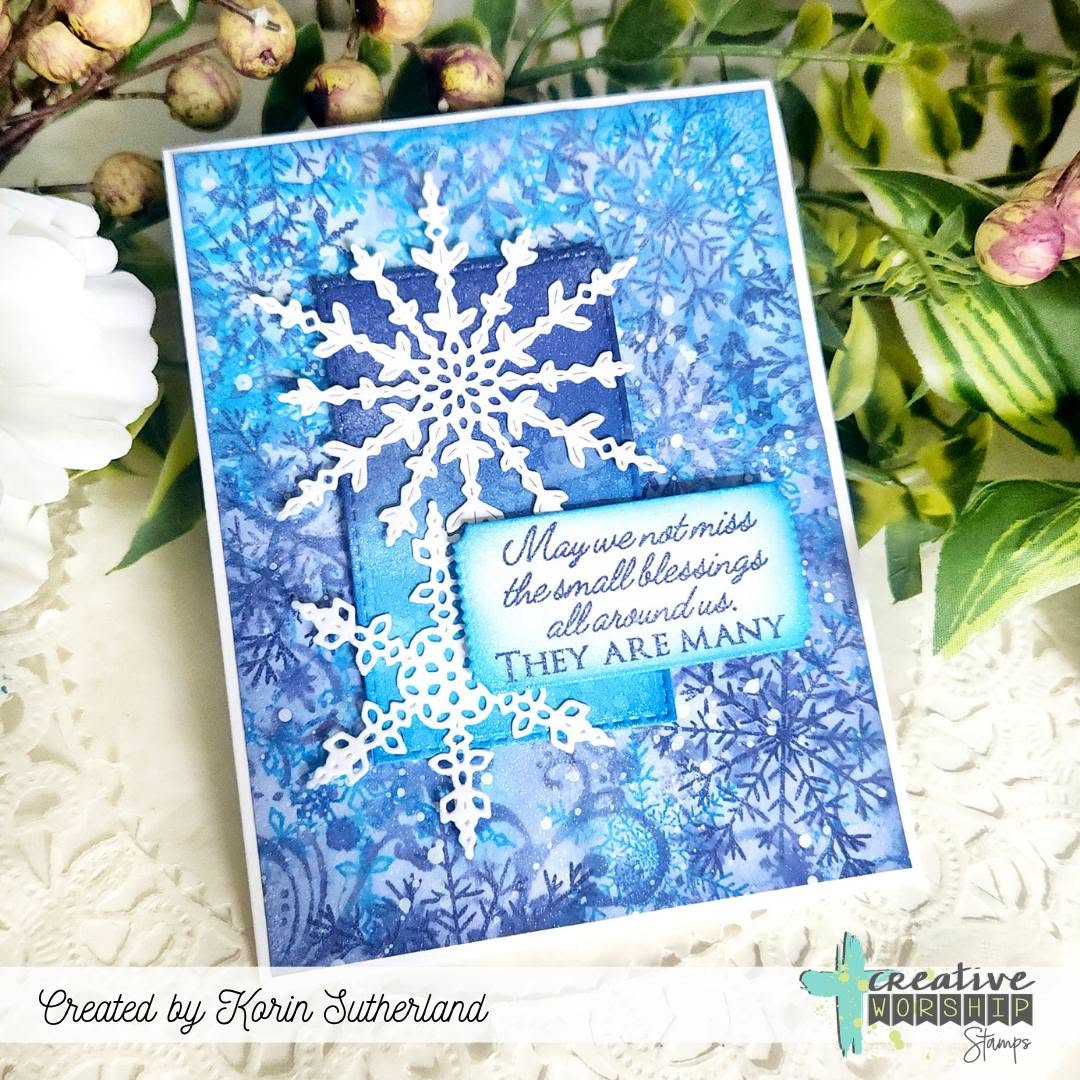 Snowflake Whimsy Background Clear Stamp