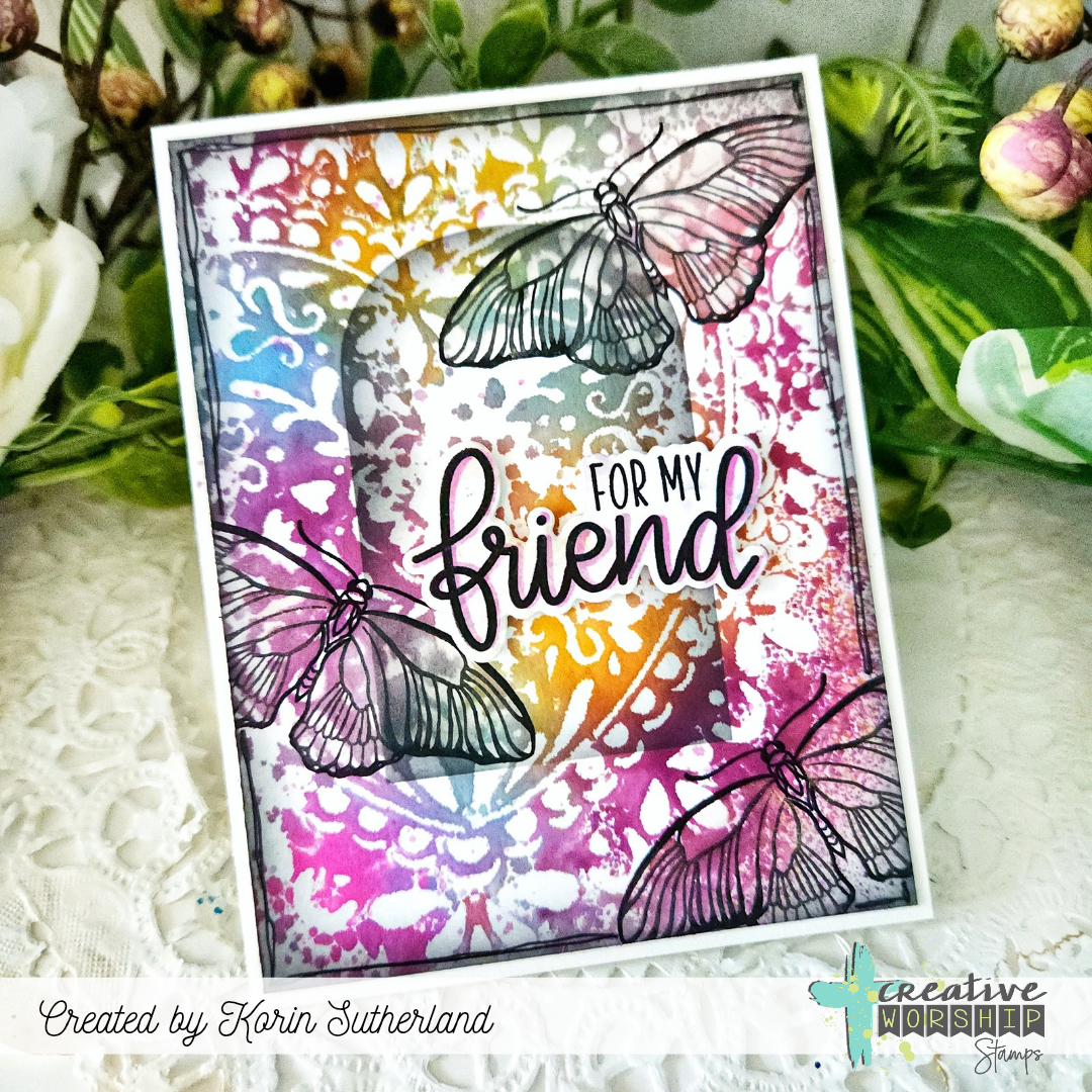 Creative Worship Classroom: Stencils & Sprays Card Class