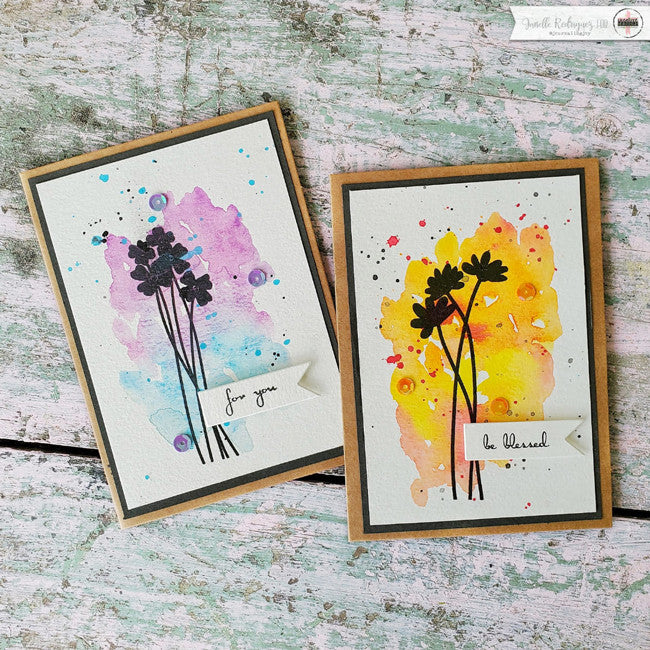 Long Stem Silhouettes Clear Stamp Set