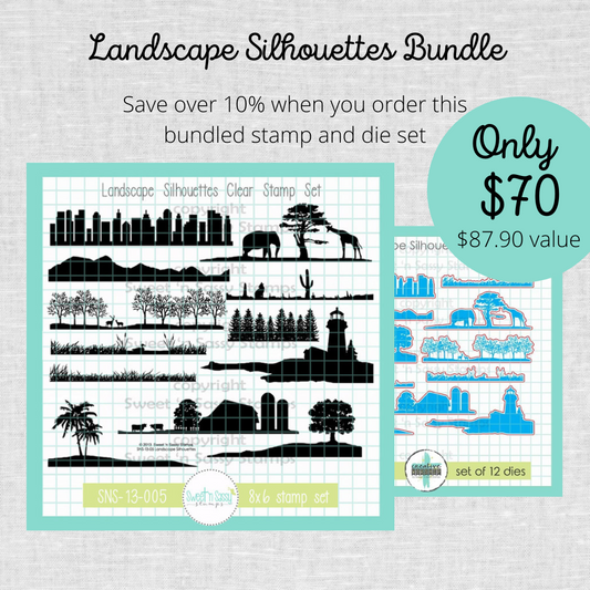 Landscape Silhouettes Stamp & Die Bundle