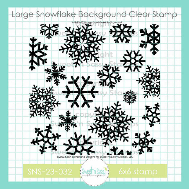 Large Snowflake Background Clear Stamp