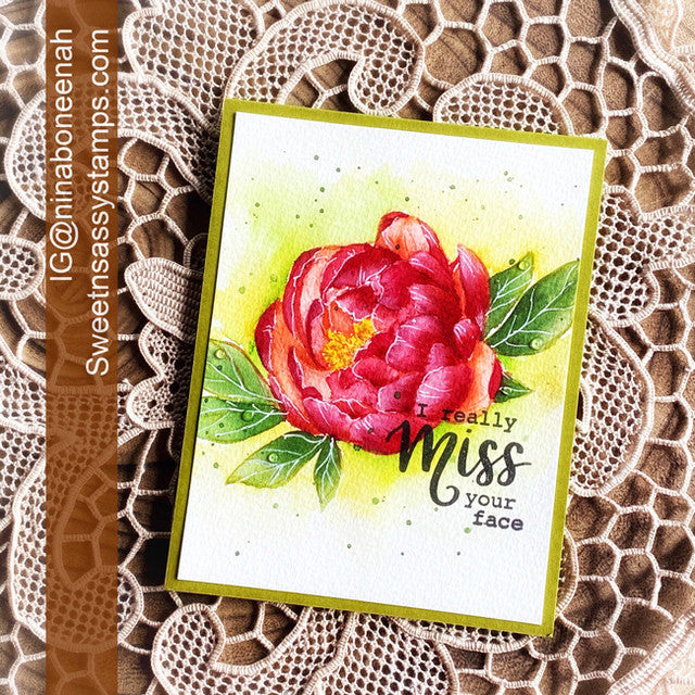 Encouraging Peonies Clear Stamp Set