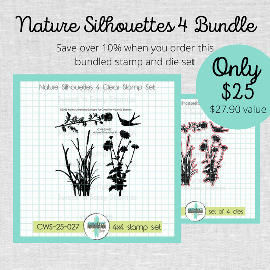 Nature Silhouettes 4 Stamp & Die Bundle