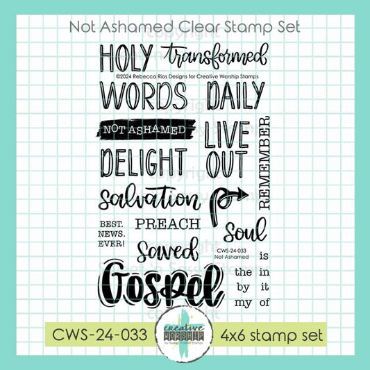 Not Ashamed Clear Stamp Set