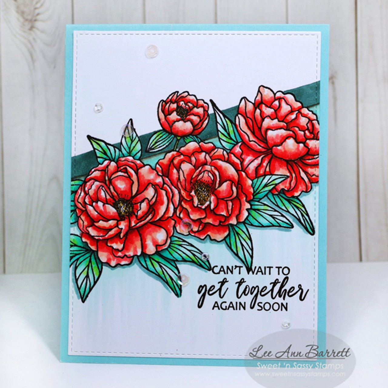 Peony Cluster Clear Stamp Set