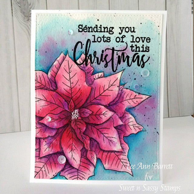 Poinsettia Greetings Clear Stamp Set