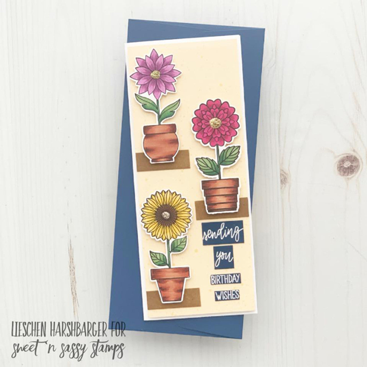 Pretty Potted Florals Clear Stamp Set