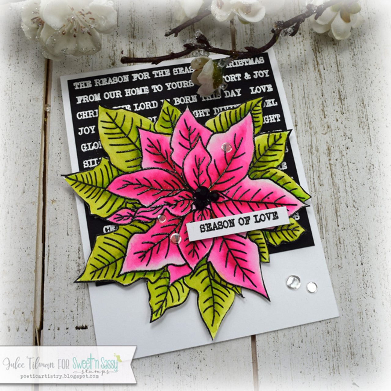 Poinsettia Greetings Clear Stamp Set