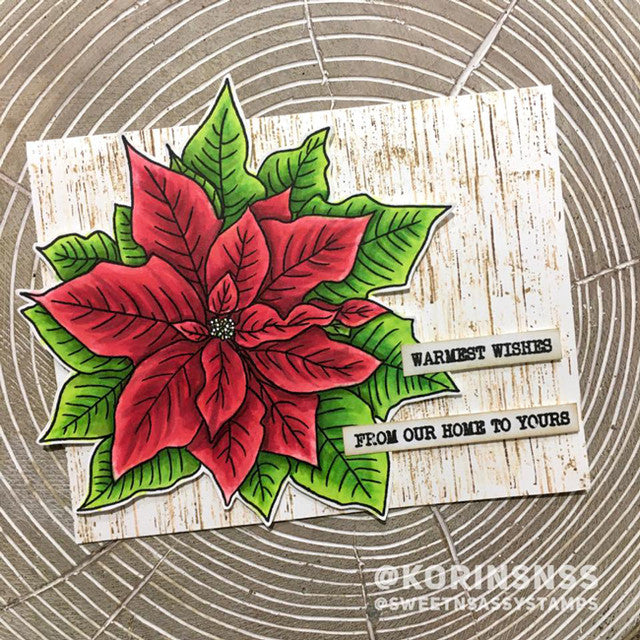 Poinsettia Greetings Clear Stamp Set