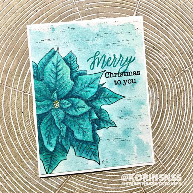 Poinsettia Greetings Clear Stamp Set