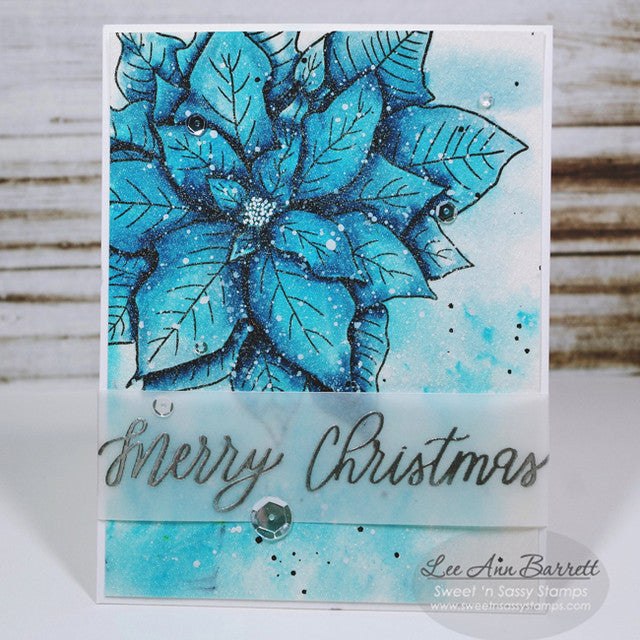 Poinsettia Greetings Clear Stamp Set