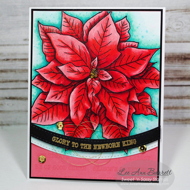 Poinsettia Greetings Clear Stamp Set