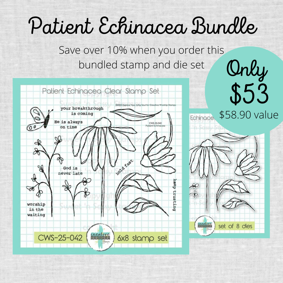 Patient Echinacea Stamp & Die Bundle