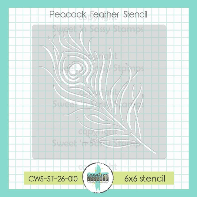 Peacock Feather Stencil
