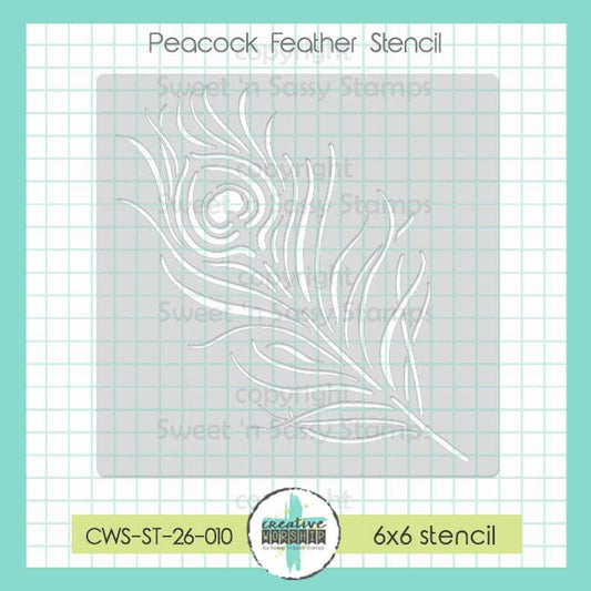 Peacock Feather Stencil