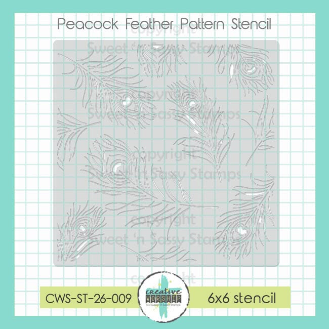 Peacock Feather Pattern Stencil