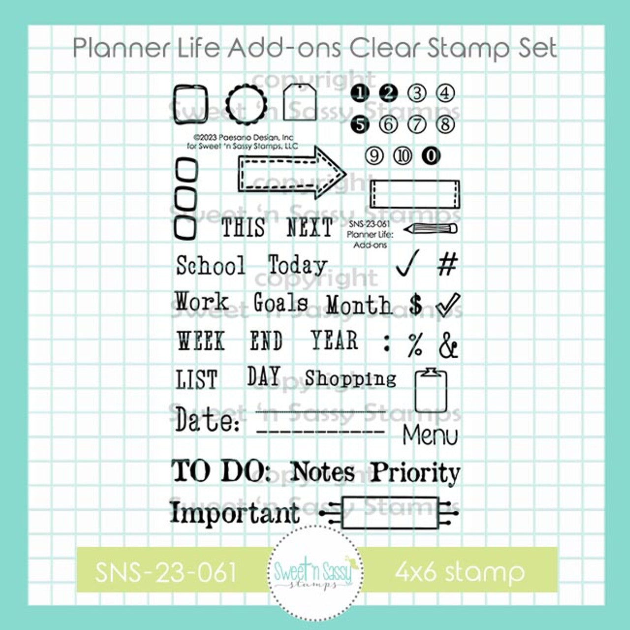 Planner Life Add-ons Clear Stamp Set