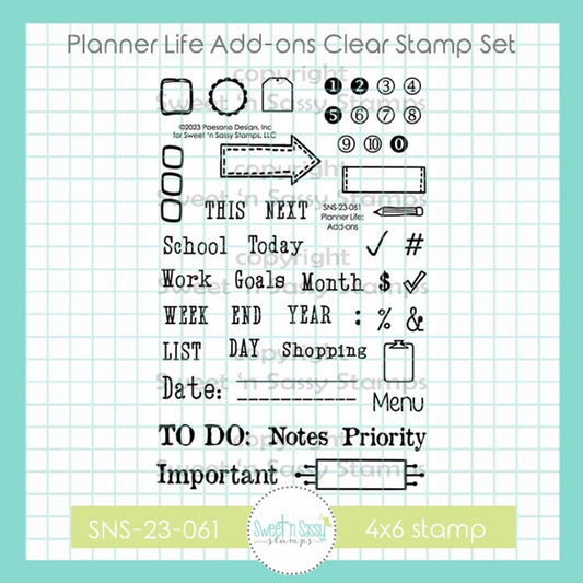 Planner Life Add-ons Clear Stamp Set