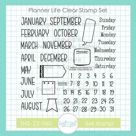 Planner Life Clear Stamp Set