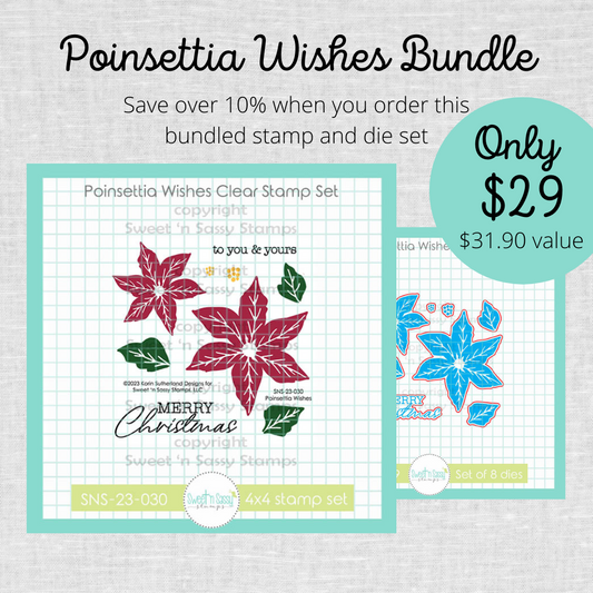 Poinsettia Wishes Stamp & Die Bundle