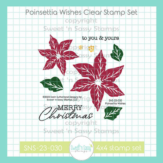 Poinsettia Wishes Clear Stamp Set