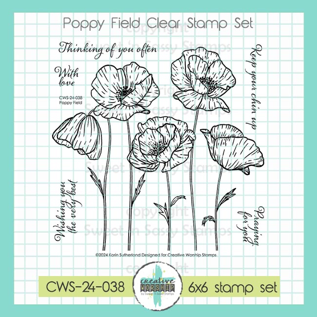 Poppy Field Clear Stamp Set